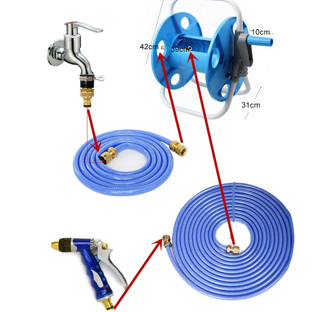 Портативная катушка для шланга садового орошения стеллаж инструментов и труб с