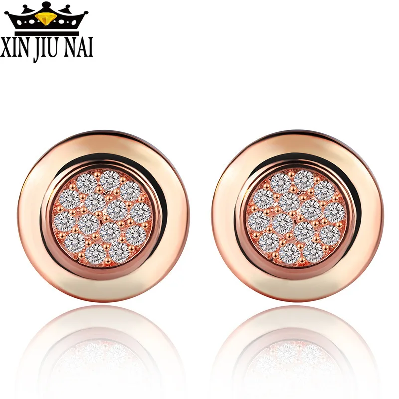 Модные круглые серьги гвоздики для женщин романтические ювелирные изделия