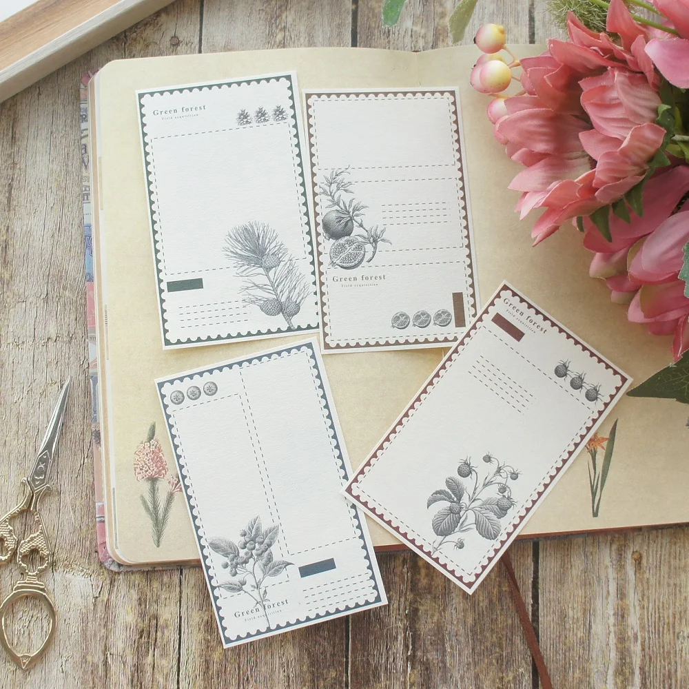 

12pcs DIY Wild Fruit Design Cotton Feel Paper As Creative Craft Paper Background Scrapbooking DIY Use