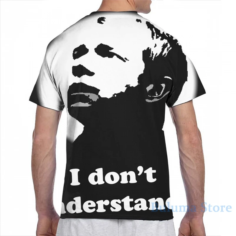 Мужская и женская футболка с принтом Я не понимаю