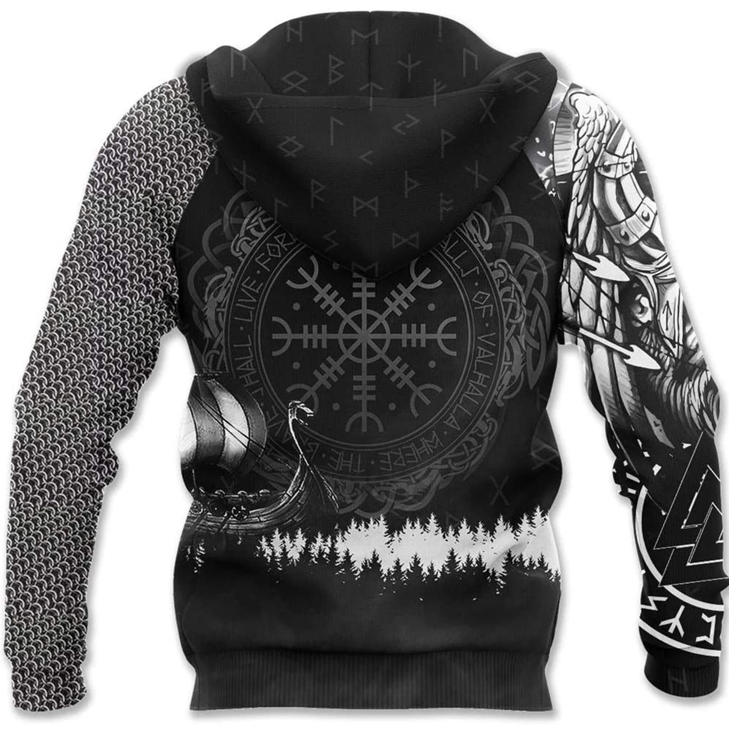

Viking Tattoo 3D Hoodies Printed Harajuku Coat Jacket Men For Women Fashion Zipper hoodies Drop Shipping 04