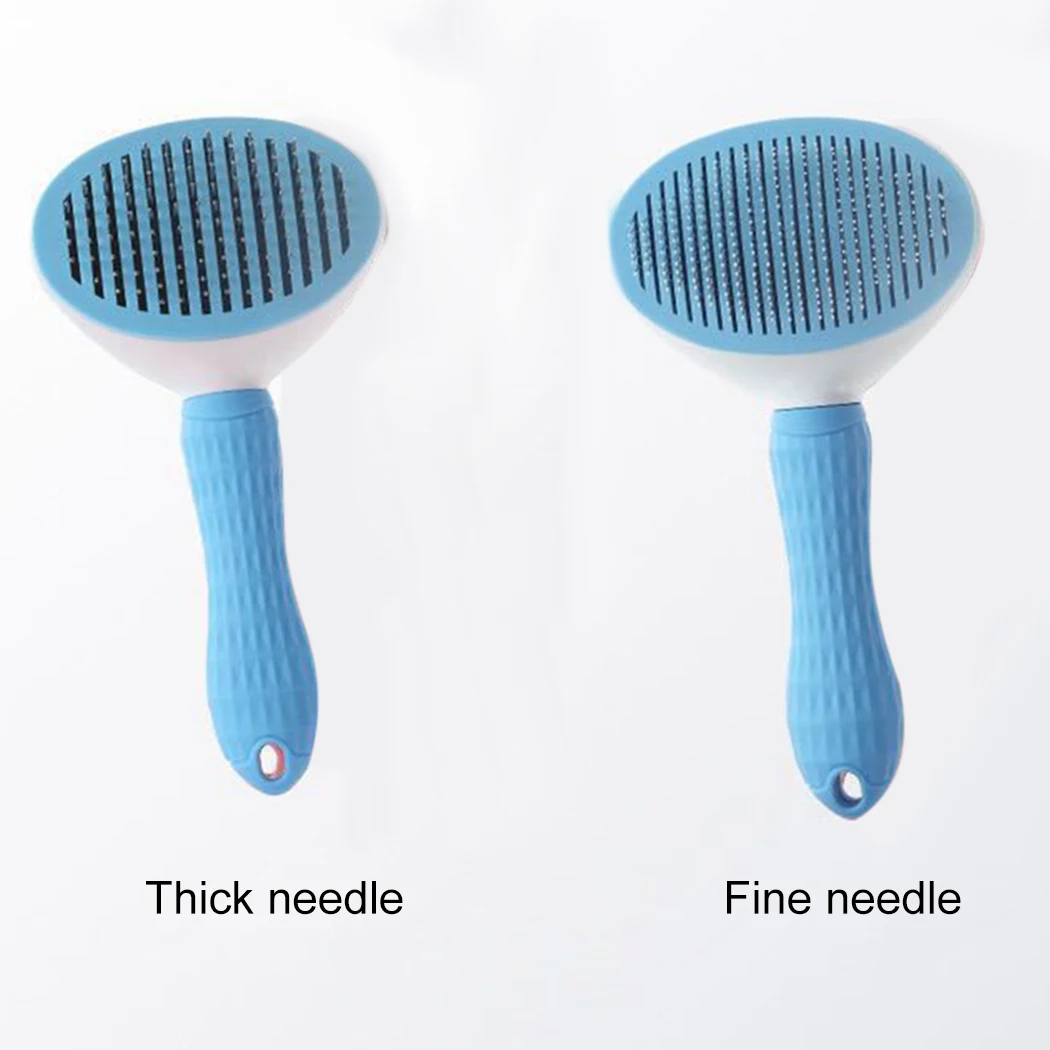 

1pcDog Hair Removal Comb Grooming Brush Stainless Steel Cats Combs Automatic Non-slip Brushs for Dogs Cats Cleaning Supplies