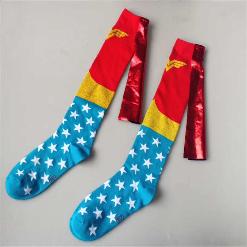 Женские носки до колена Takerlama красные синие вязаные накидка яркий плащ хлопковые