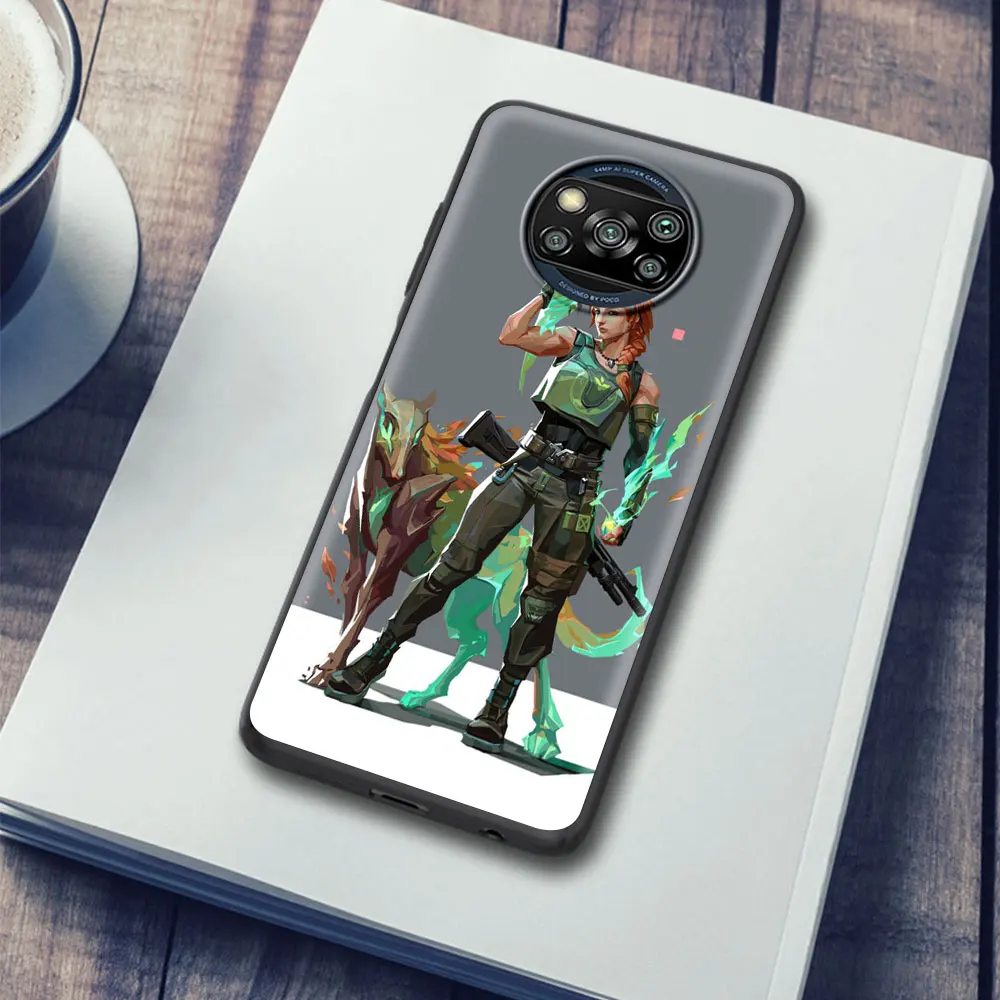 

Silicone Case Coque For Xiaomi Mi Poco X3 NFC M3 11 9T 10T Pro Note 10 Lite CC9 9 Shooting Game Valorant Back Cover Fundas Capa