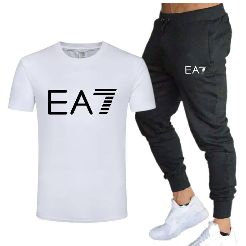 

2021 new men's casual suit T shirt + pantsuit spring and autumn fashion suit