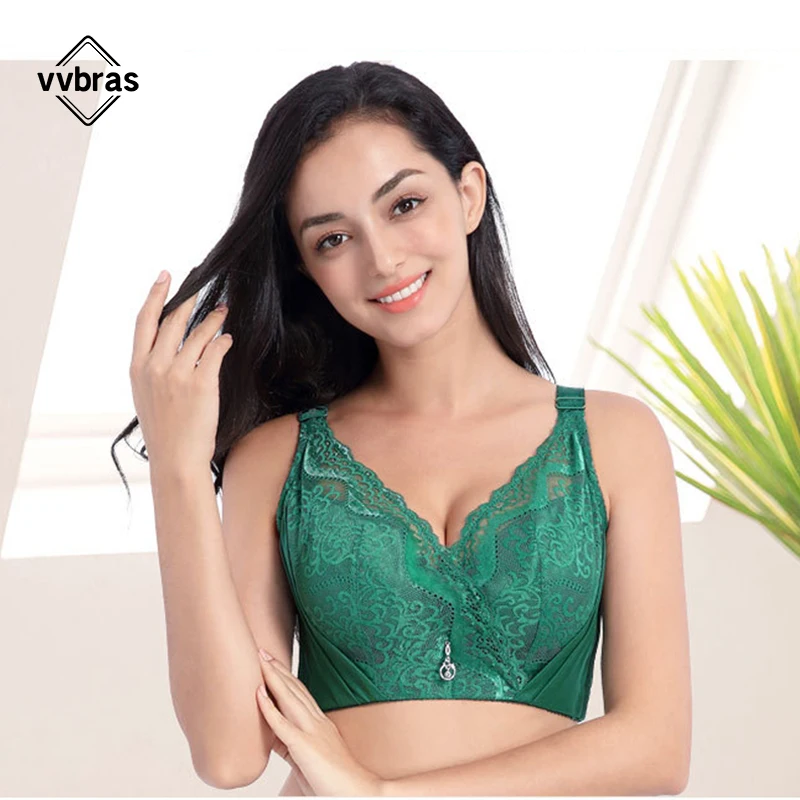 vvbras Plus Size Women Bra Push Up Padded Bras for Women Sexy Thin Full Cup Brassiere Femme Big Size Underwear CBDEF Cup Lace