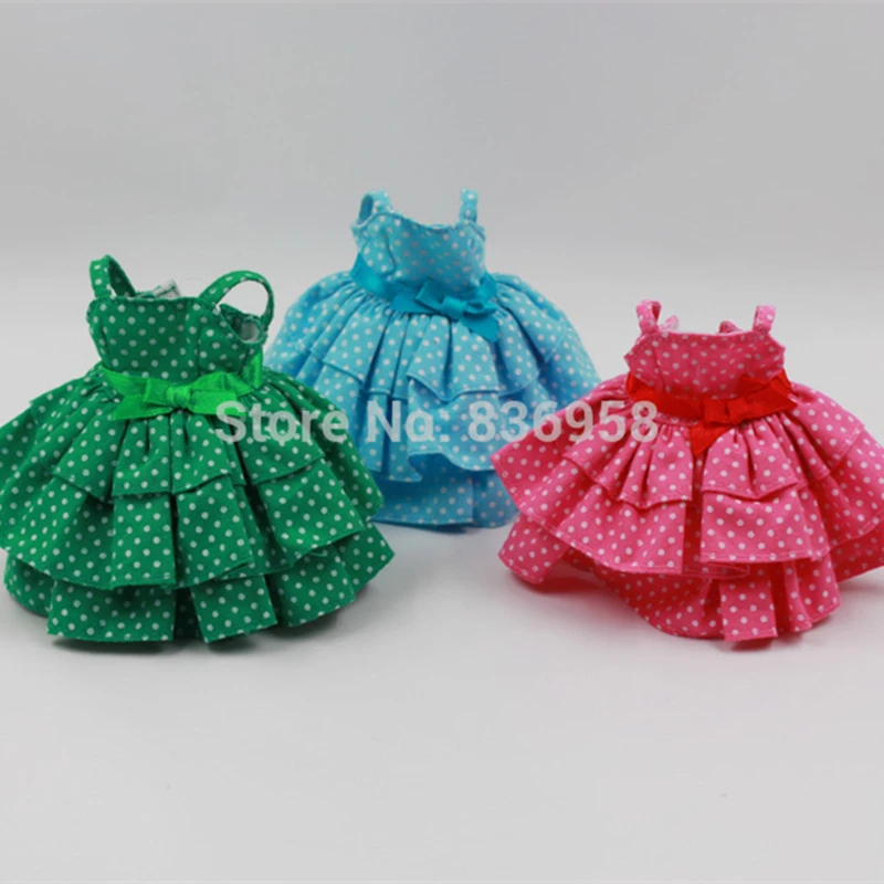 Ледяной DBS Blyth кукла платье Рождественский подарок зеленый красный синий с