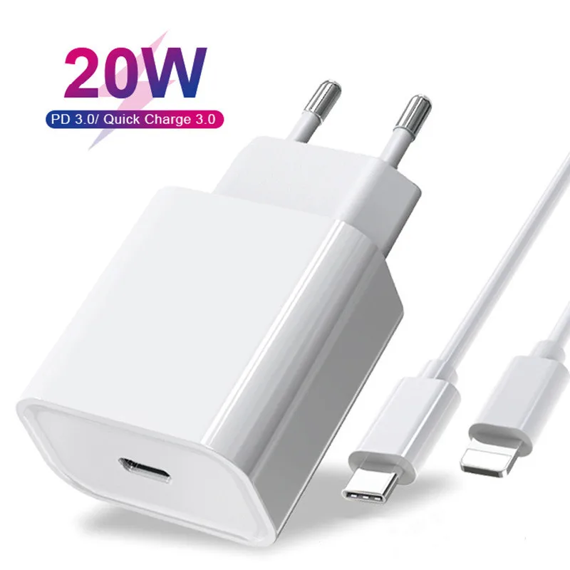 

20W USB Type C Charger Quick Charge 3.0 QC PD Charger for iPhone 12 Pro X Xs 8 Xiaomi Samsung Phone PD Charger Fast Charging