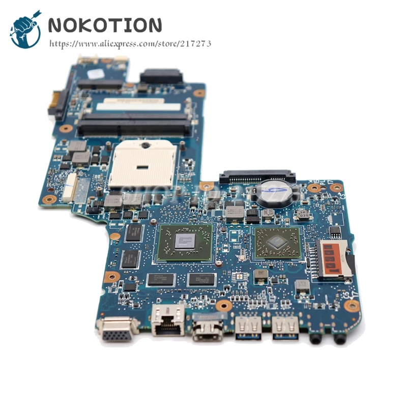 NOKOTION H000051780 PC материнская плата для Toshiba Satellite C855 C855D L850D C850D основная плата разъем FS1 DDR3 HD7600M видеокарта