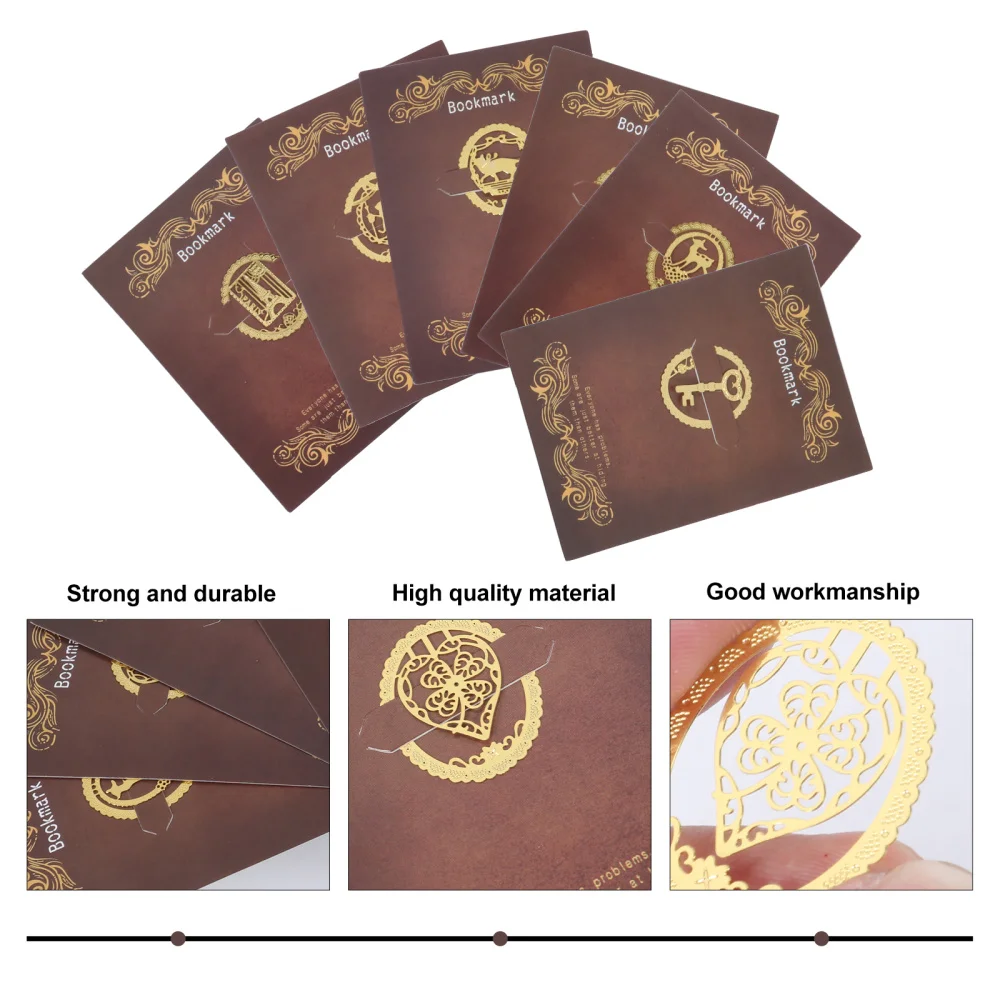

12 Pcs Lovely Hollow out Creative Page Marker Metal Book Page Marker