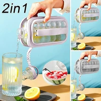 ice ball maker 2 in 1 portable creative ice kettle cubic container ice cube round tray mold diy iattice kettle bar kitchen tool