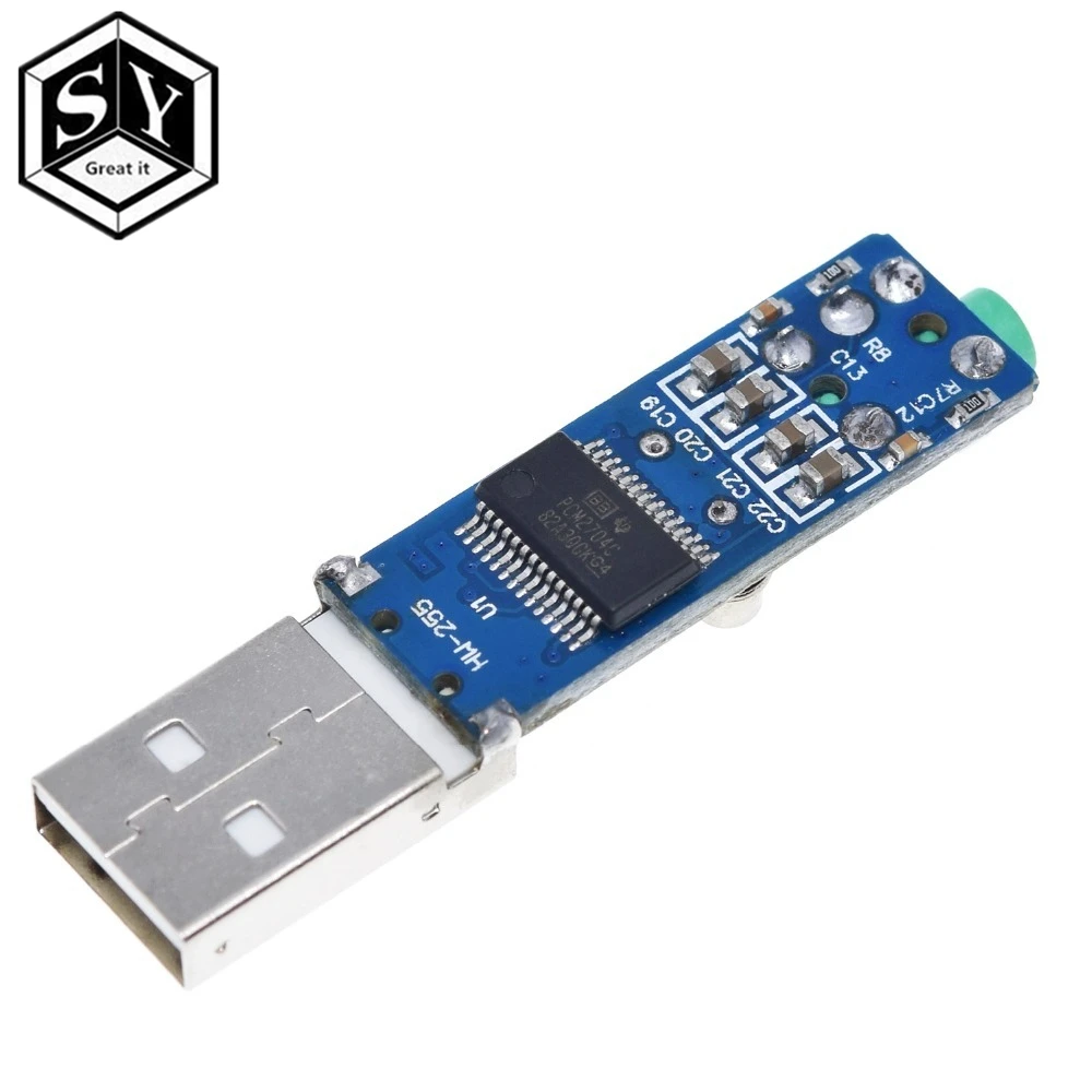 Звуковая карта GREAT IT 5V Mini PCM2704 USB DAC HIFI Power Decoder Board модуль для Arduino Raspberry Pi 16 бит |