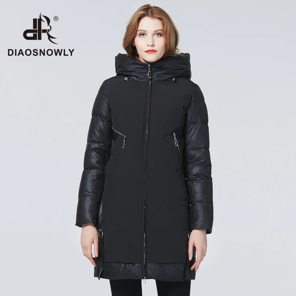 Diaosnowly 2020 Новый Пуховик Женский Зимний С Копюшоном Мода Толстые Куртки Для Женщин