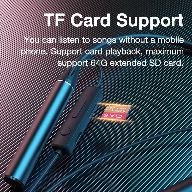 Bluetooth наушники с микрофоном и поддержкой TF карты 80 часов