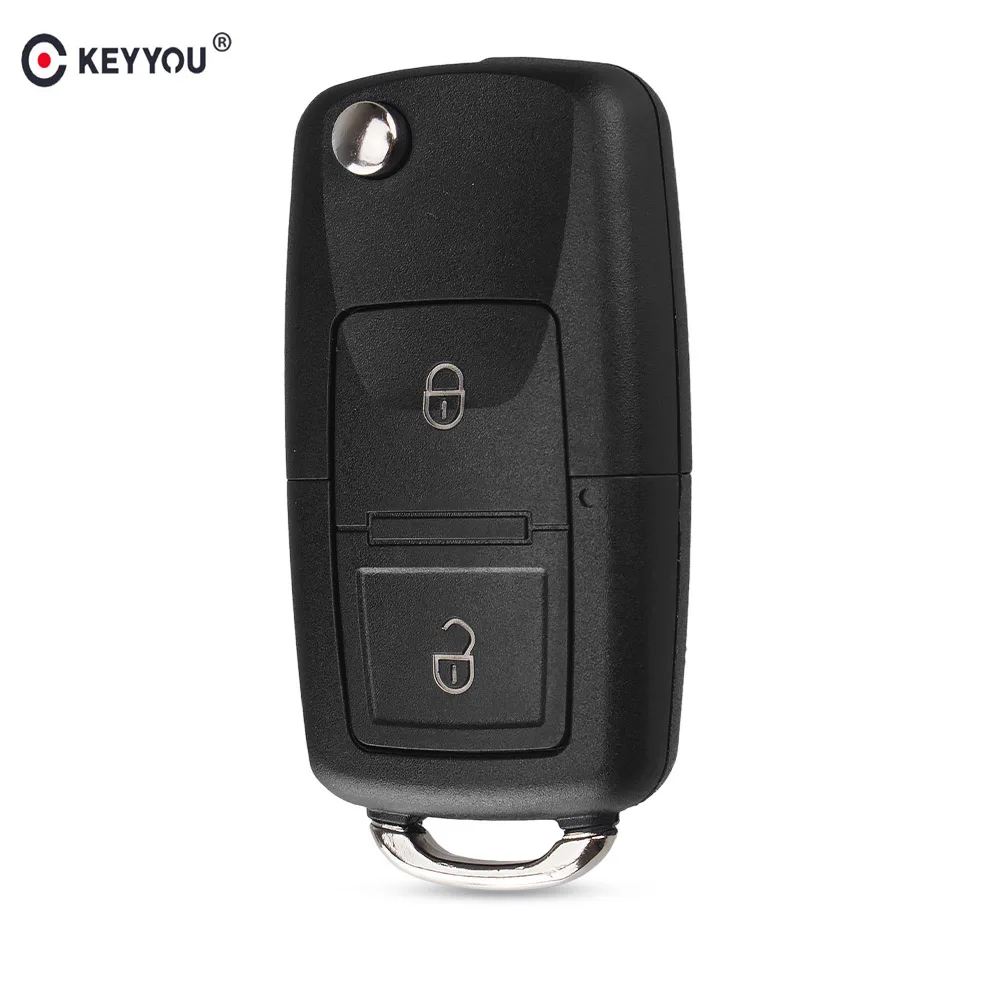 KEYYOU 2 кнопки дистанционного флип складной Автомобильный ключ оболочки для Фольксваген MK4 Бора Гольф 4 5 6 Passat Polo камера Bora Touran