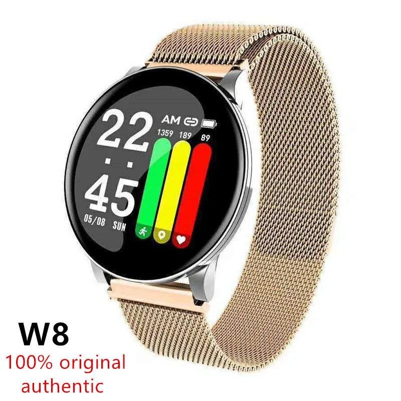 W8 Смарт-часы для мужчин монитор артериального давления пульсометр фитнес-трекер