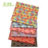 bronzing plain cotton fabricpatchwork clothfish scale pattern for handmade diy quiltingsewing craftscushionbags material