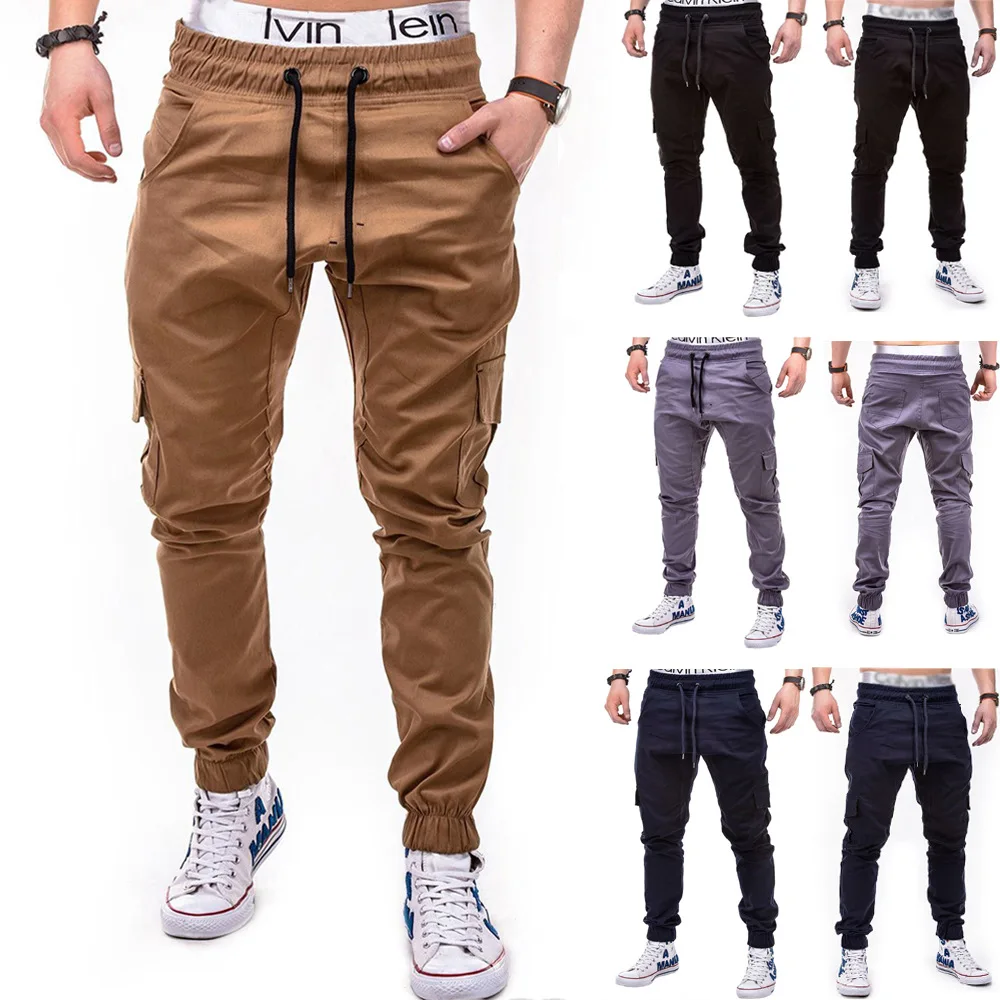 

SKU: 7439 - man side pocket lashing belts beam foot trousers