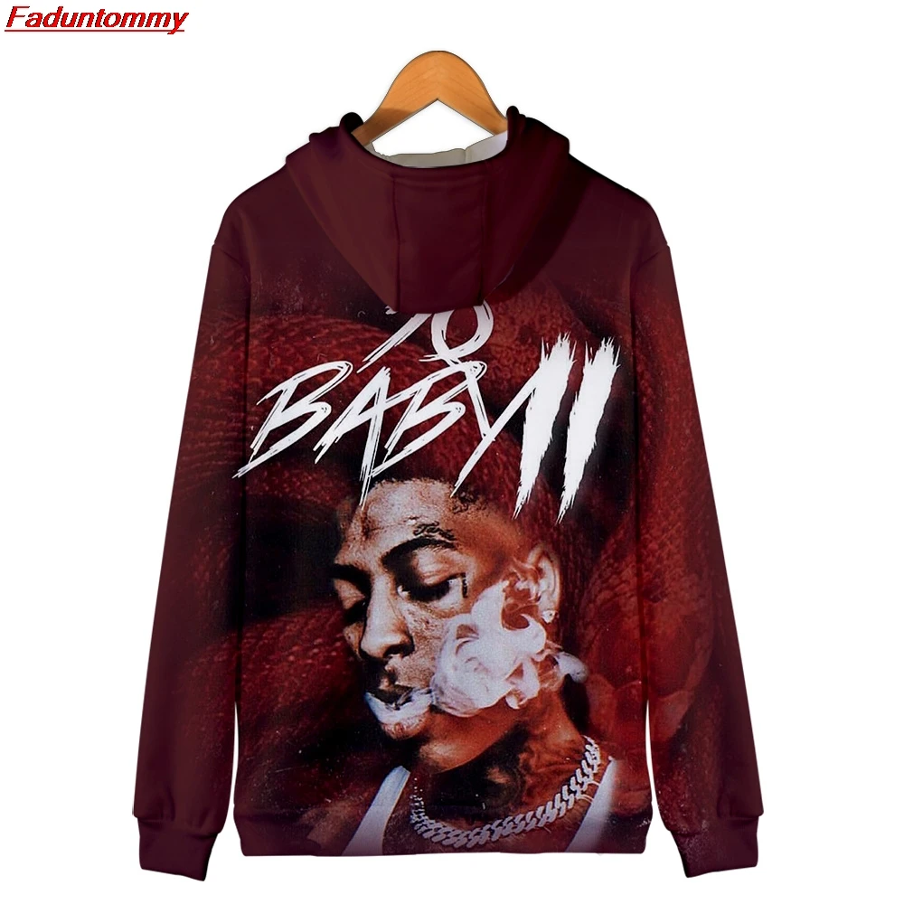 YoungBoy никогда больше не сломался 3D стиль приталенные толстовки на молнии модные