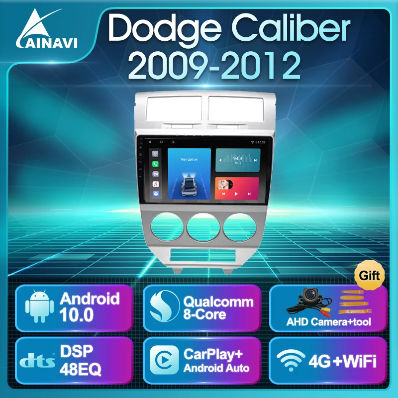 Автомобильный радиоприемник Android 10 0 QLED экран для Dodge Caliber 2009-2012 автомобильный