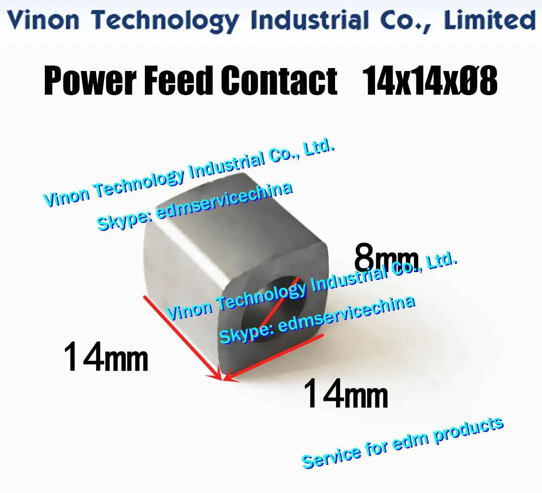 (упаковка из 5 шт.) 14x14x8 мм контакт питания запасные части edm для машин TAIZHOU WEDM-HS/MS