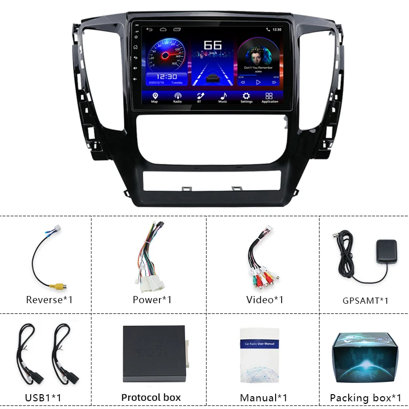 

PEERCE For Mitsubishi Pajero Sport 3 2016 - 2018 Car Radio DSP Carplay RDS FM AM Multimedia Video Player Navigation GPS
