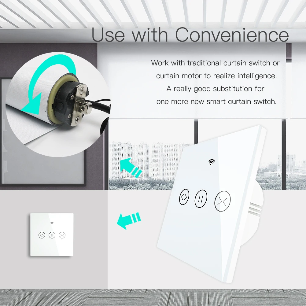 Tuya WiFi умный штора переключатель для электрических моторизованных штор