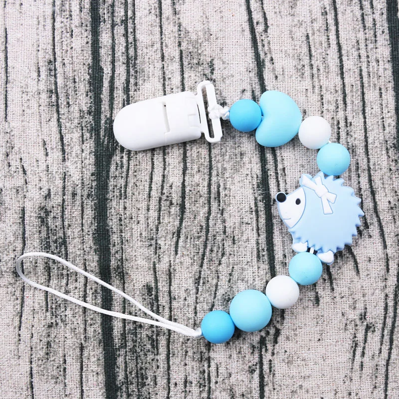 Чип и Дейл милый ежик силиконовые бусины цепь детские соски клипсы цепи для