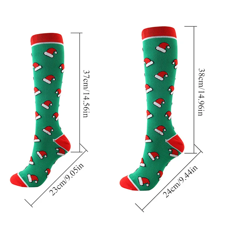 Горячая Распродажа забавные рождественские чулки спортивные полосатые женские