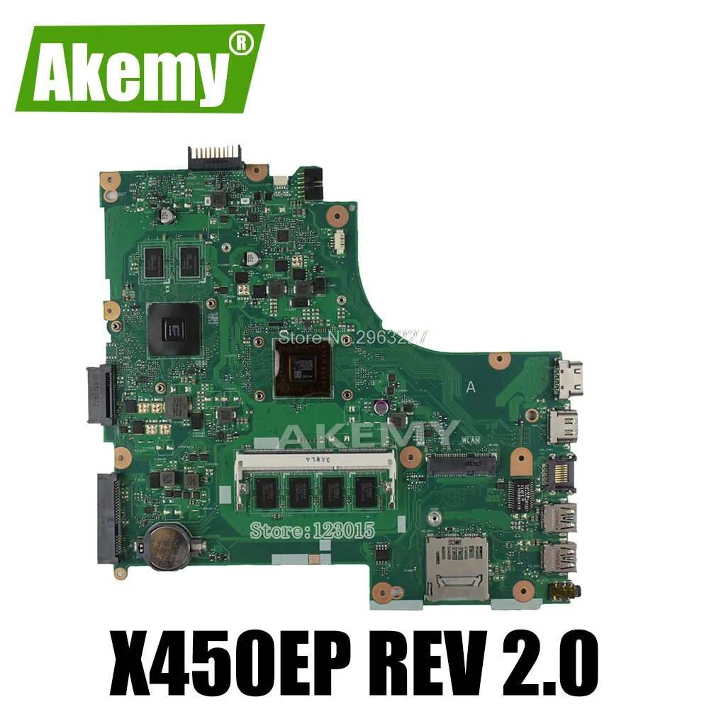 Оригинальная материнская плата для For Asus X450EP X452E ноутбука REV: 2 0 основная 100%