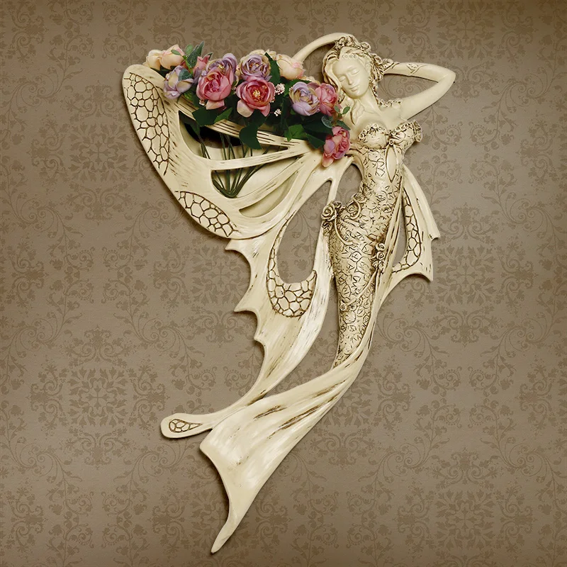 Настенная ваза в виде Ангела из Европейской смолы настенная роспись украшение