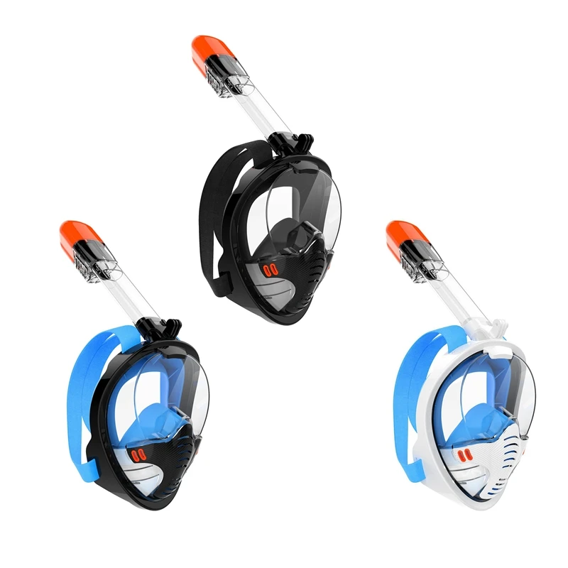 

Маска для подводного плавания на все лицо, маска для подводного плавания для взрослых со съемным креплением для камеры, для обучения плаван...