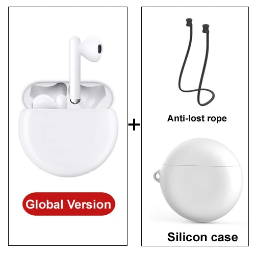Беспроводные наушники huawei Freebuds 3 TWS, Bluetooth наушники с активным шумоподавлением, Bluetooth 5,1, управление нажатием, 20 часов работы - Цвет: White add case rope