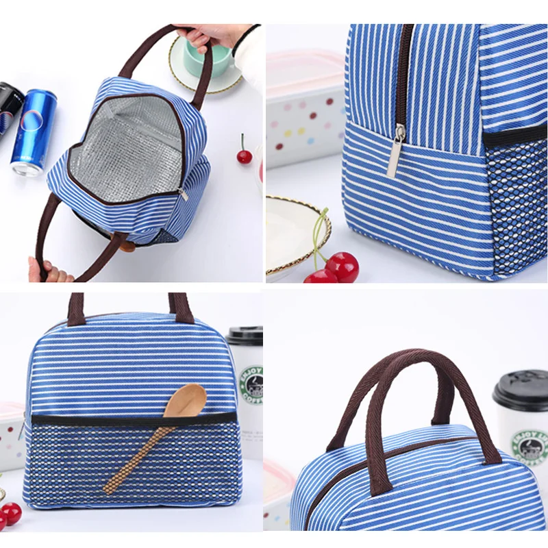 

Thermal Insulated Lunch Bags Storage Food Snacks Meal Prep Container for Children School Women Men Bento Lunch Box Portble Bag