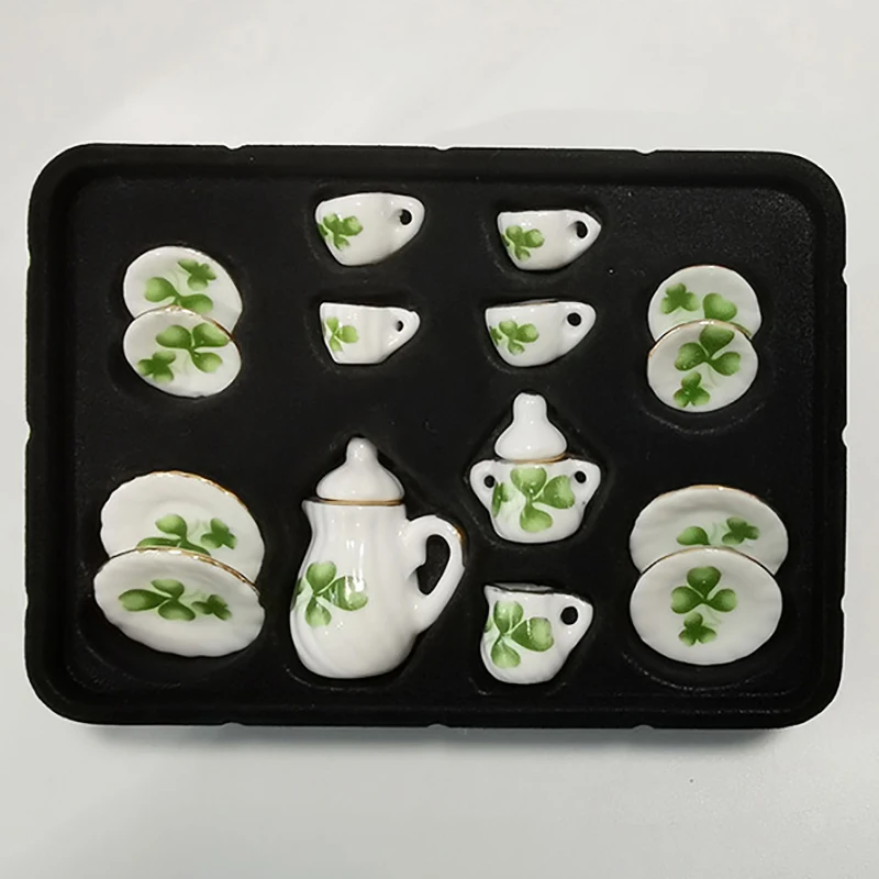 1/12 миниатюрная столовая посуда для кукольного домика фарфоровые наборы чая и