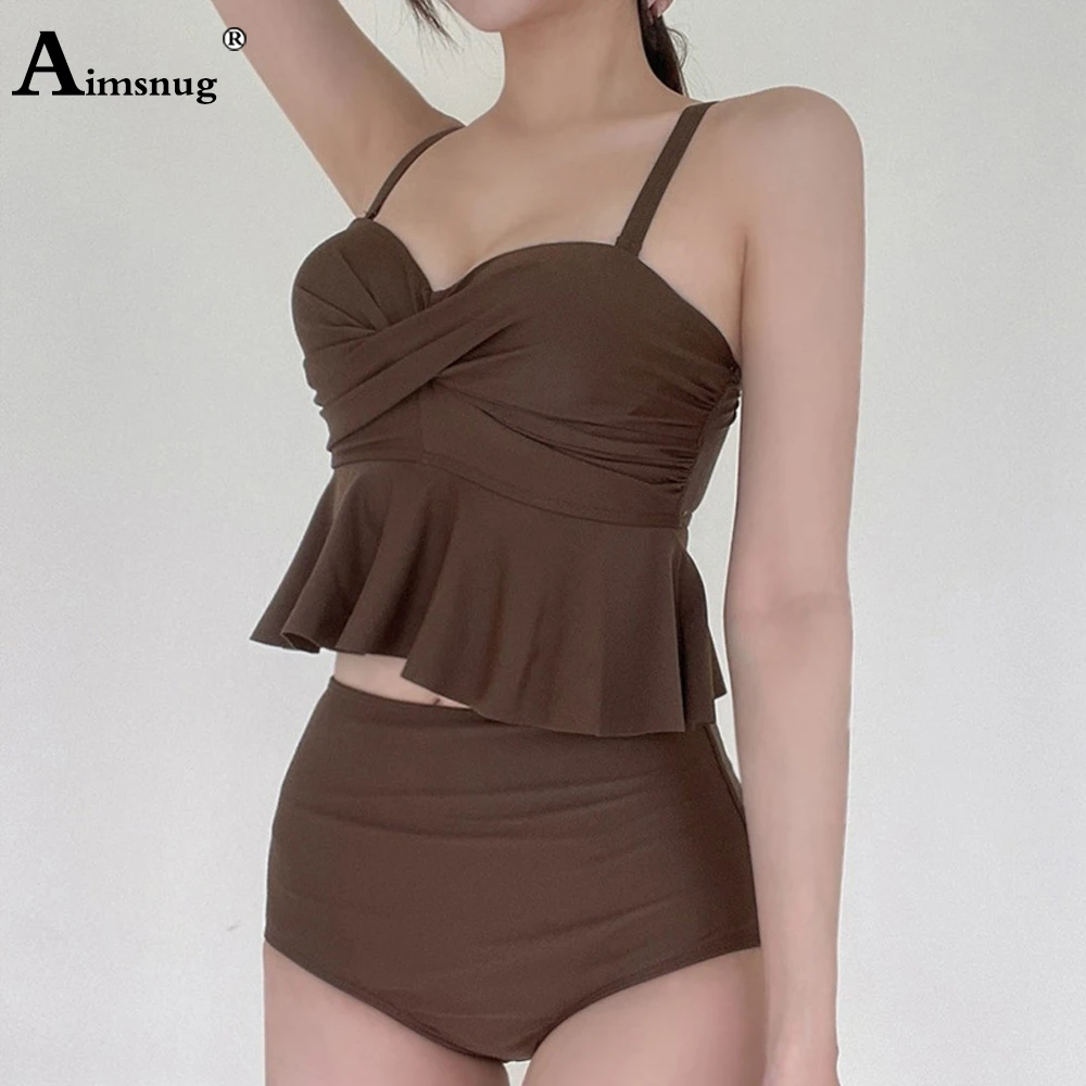 Женские комплекты бикини в стиле Kpop 2021 женские купальники из двух предметов