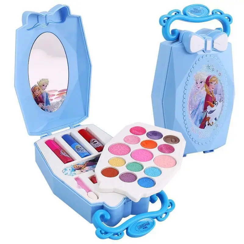 

Disney Frozen Elsa Anna Toys Princess Cute Makeup Sets Box Non-toxic Princess Material Girls Birthday Gifts Beauty Toys