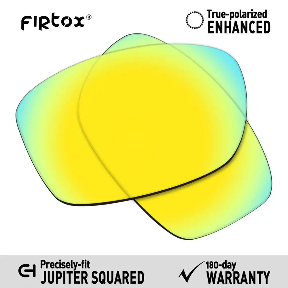 24K Gold Firtox поляризационные Сменные рассеиватели UV400 для солнцезащитных очков ocley Jupiter в квадрате OO9135(Только Совместимые линзы - Цвет линз: 24K Gold