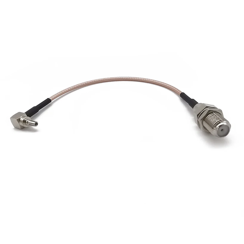 Радиочастотный штекер с разъемом типа F и штекером CRC9 подключение под прямым