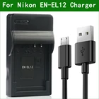 LANFULANG EN-EL12 EN EL12 Micro USB зарядное устройство для Nikon W300 P300 P310 P330 P340 S31 S70 S610C S620 S630