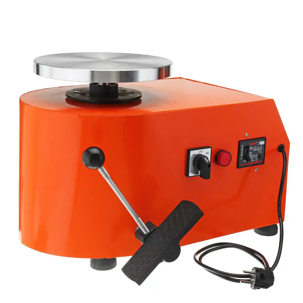 Rueda el&eacute;ctrica de cer&aacute;mica de 220/110V y 25cm, herramienta de Arte de arcilla artesanal desmontable para el trabajo de cer&aacute;mica para estudiantes y aficionados, 350W-1