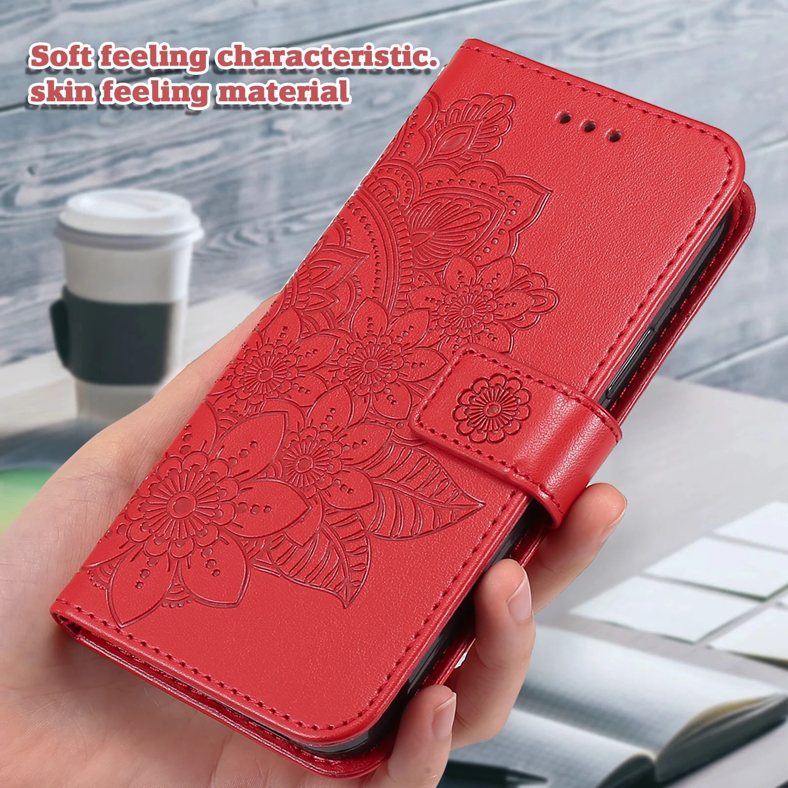 luxury embossed leather flip phone case for infinix hot 10 9 pop 2 tecno spark 6 5 camon 15 note 8 10 wallet card holder cover free global shipping