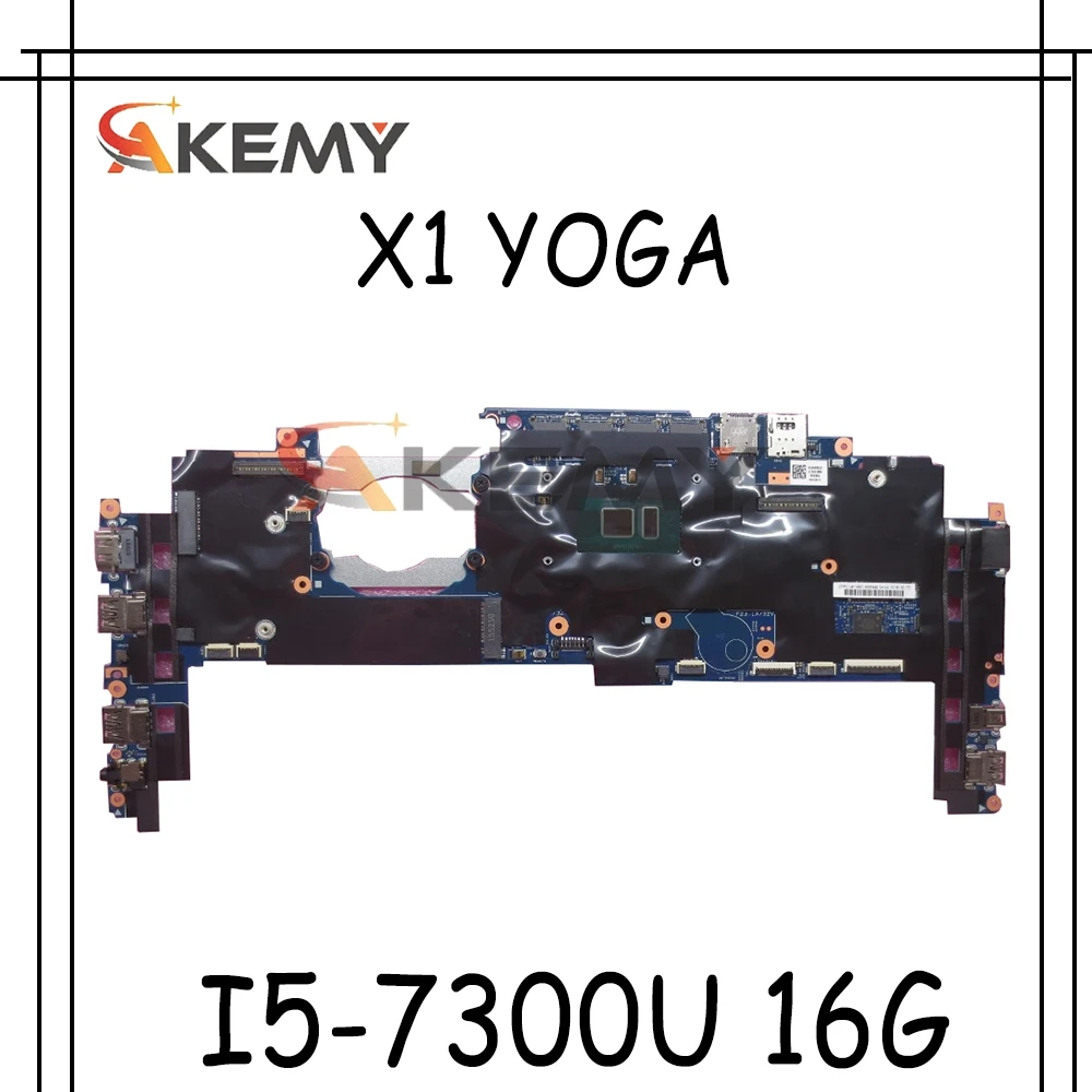 

Материнская плата для ноутбука LENOVO Thinkpad X1 YOGA Core SR340 I5-7300U 16G, материнская плата LRV2 MB 16822-1 448.0A913.0011 01AX854