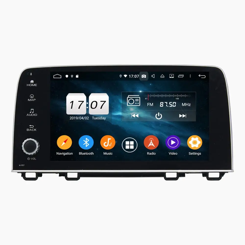 Android 9 8 Core с DSP для HONDA CRV 2017 автомобильное радио видеоплеер мультимедийный