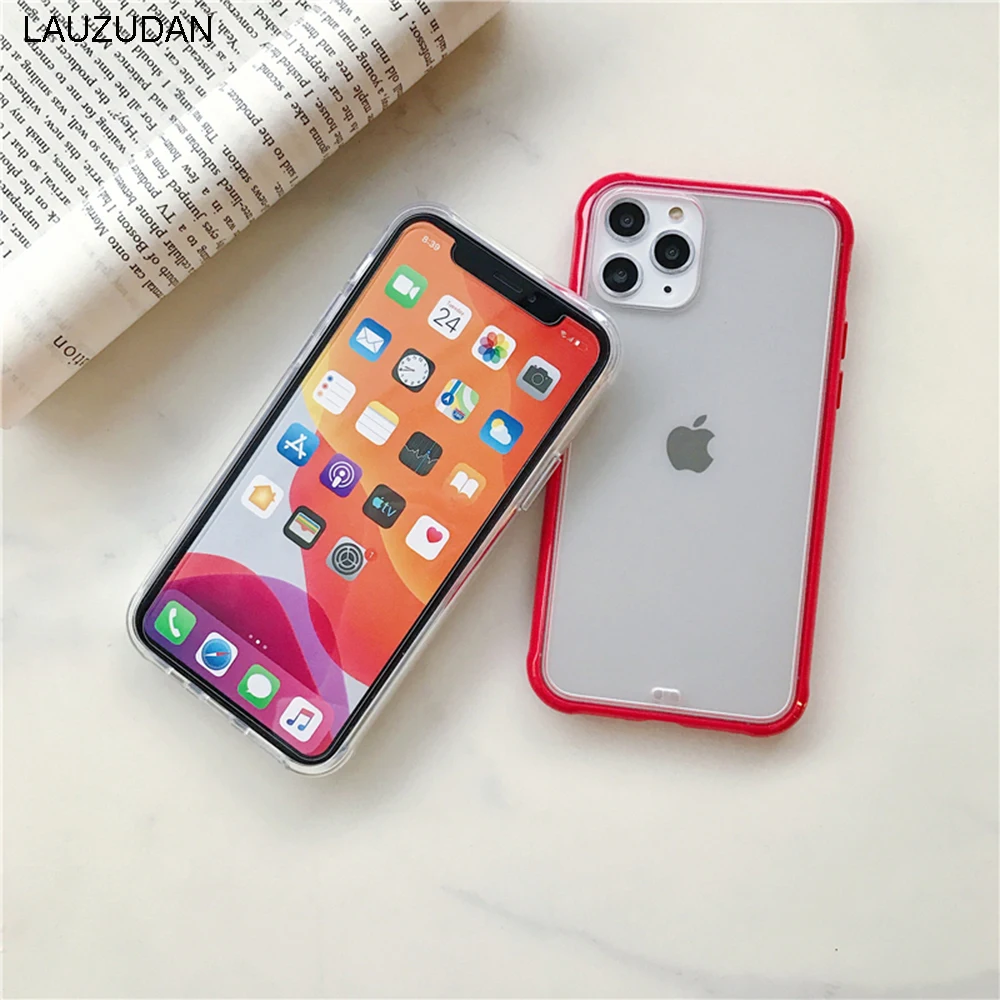 Противоударный бронированный Прозрачный чехол для телефона iPhone 12 11 Pro X Xs MAX XR 6 6s 7 8