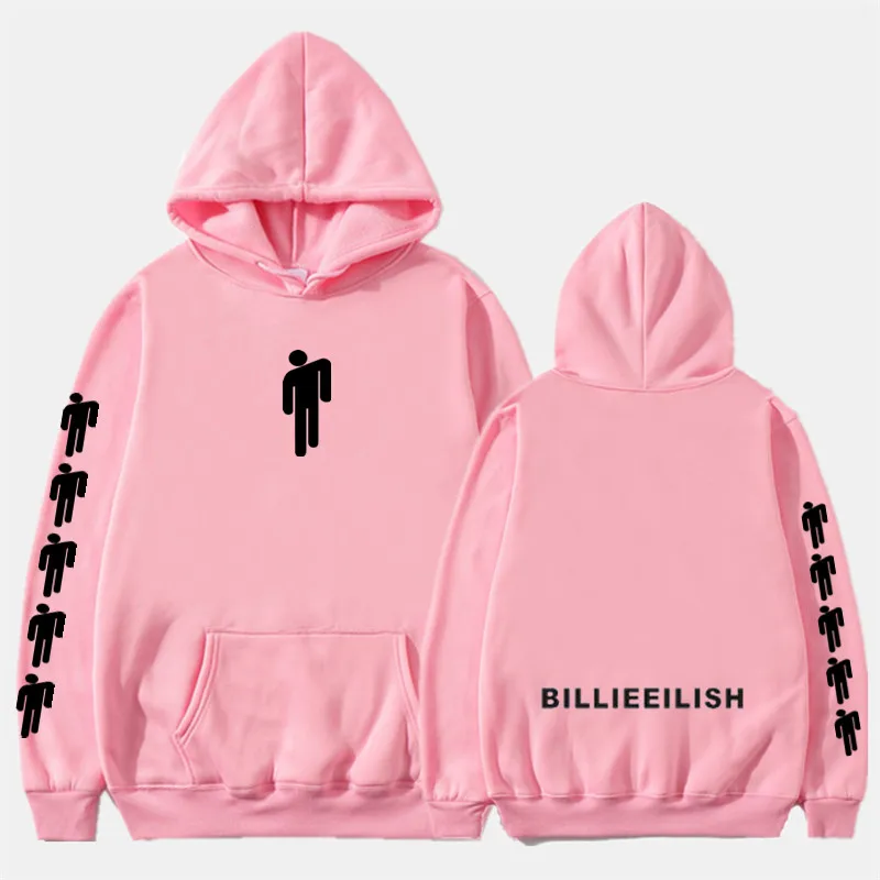 3Pink Новинка года, толстовка с капюшоном Billie Eilish, модные толстовки с принтом для женщин и мужчин, толстовки с длинными рукавами, лидер продаж, Повседневная Уличная одежда Sudadera Hombre - Цвет: 3Pink