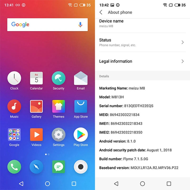 Meizu V8 смартфон с восьмиядерным процессором Helio P22 ОЗУ 4 Гб ПЗУ 64 ГБ 12 Мп + 5