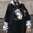 Женские толстовки с капюшоном и длинным рукавом, в стиле японского аниме