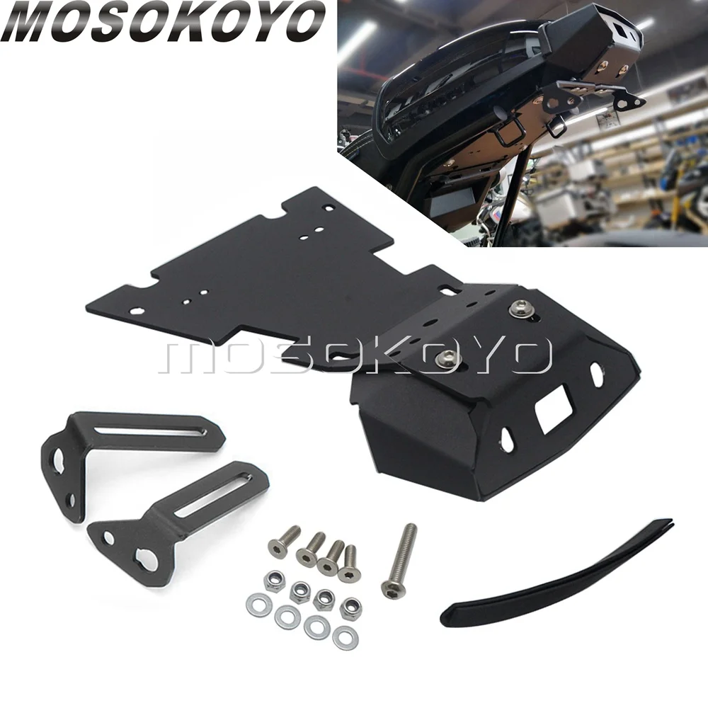 For BMW R NINET NINE T 9T Racer Scramble Urban R9T 2014-2017 Black Motorcycle Tail Mount License Plate Bracket Rear Holder |