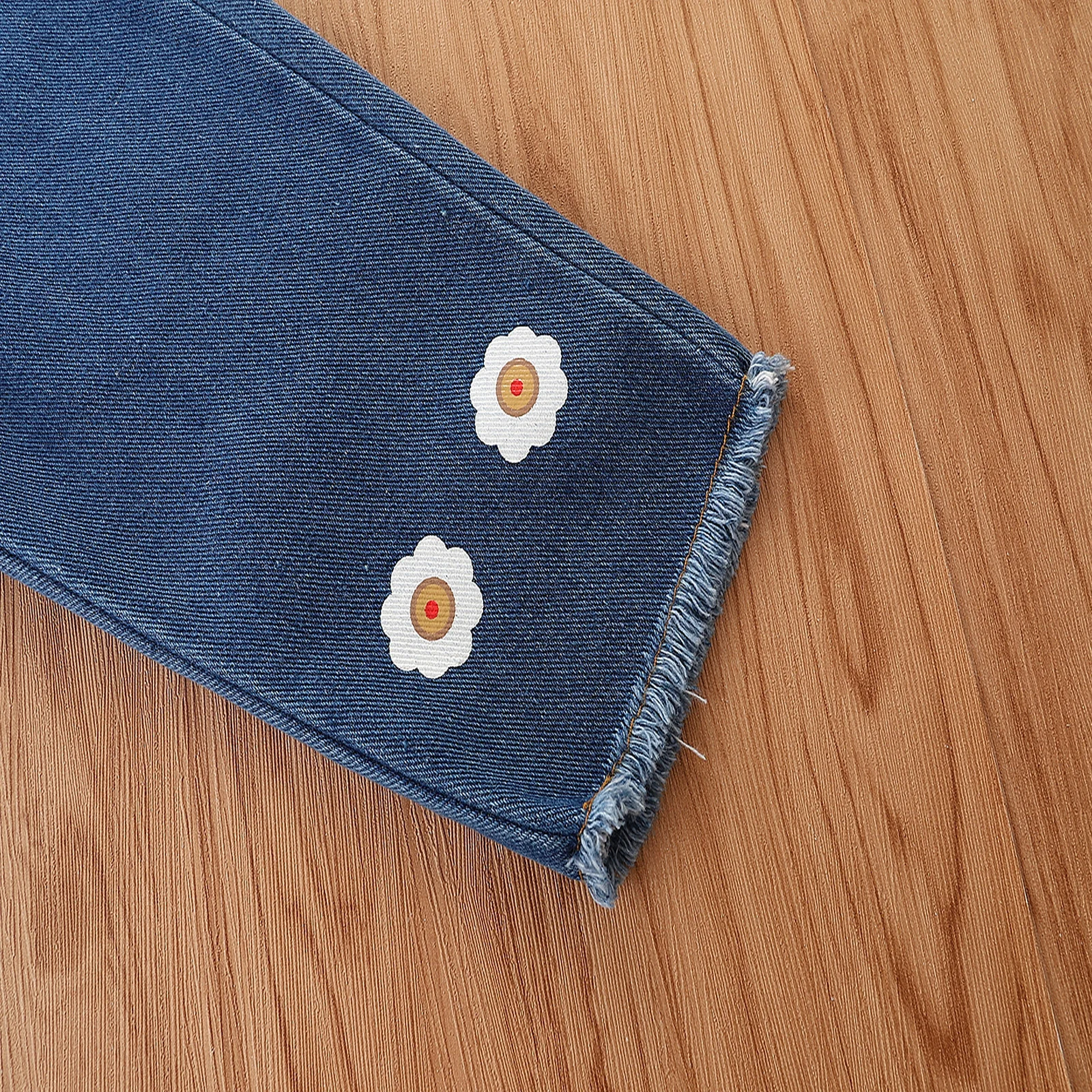 

Kids Baby Girls Clothes Set Fashion Plaid Short-sleeve Tops and Little Daisy Denim Pants Fashion Kids Outfit Set 1-6Years